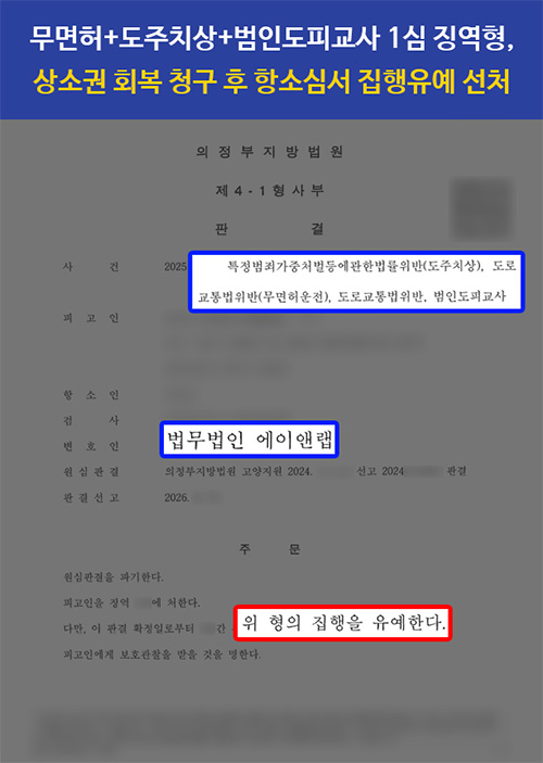 260904 무면허 도주치상 판결문